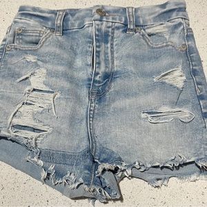American Eagle High-Rise Distressed Jean Shorts